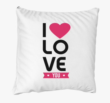 ILoveYou felirat blazina