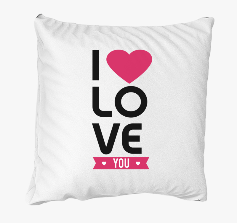 ILoveYou felirat blazina