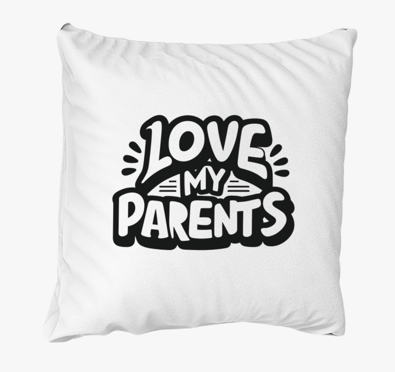 Love my Parents črna blazina