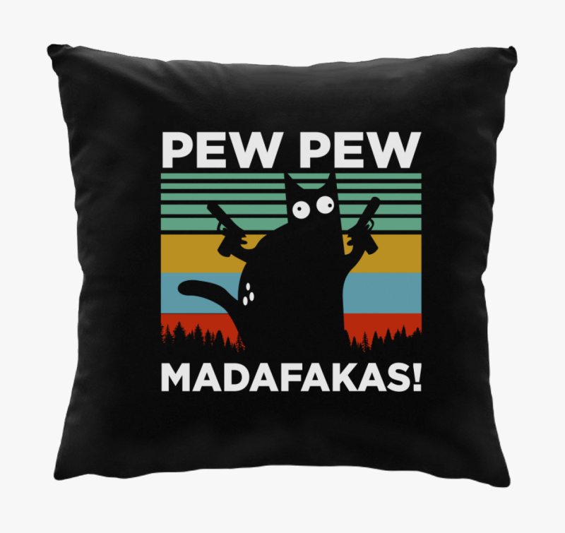 Macska Pew Pew smešno blazina