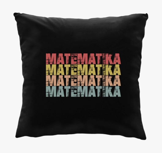 Matematika feliratos blazina