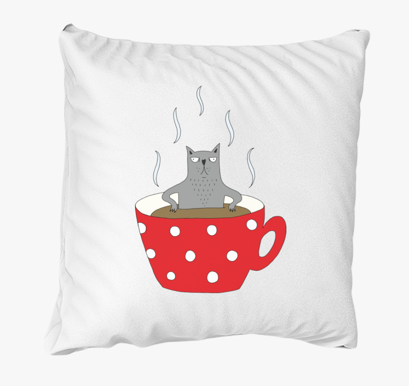 siva macska - blazina