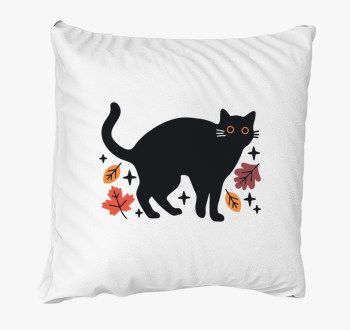 Črna macska blazina