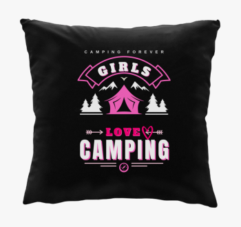 szeretik kempinget, Girls loves camping blazina, felirat, angol