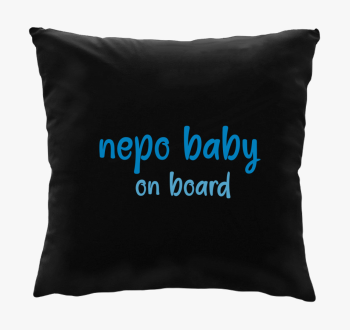 nepo baby on board (modra) feliratos blazina