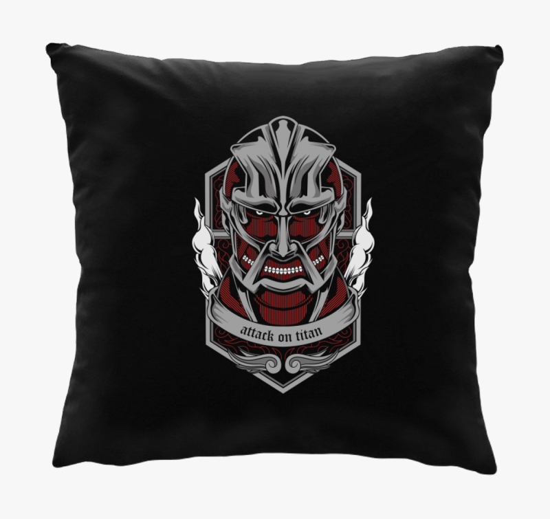 Attack on Titan - feliratos sziluett blazina