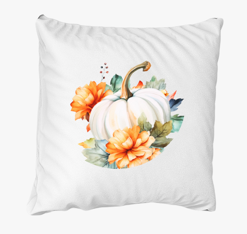 Floral white pumpkin blazina