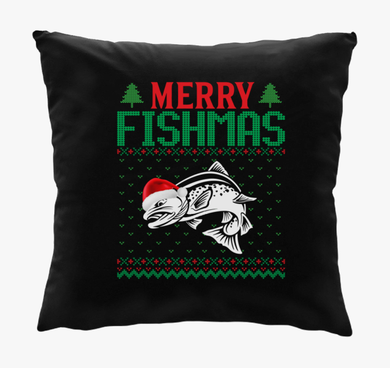 Merry fishmas ribič blazina