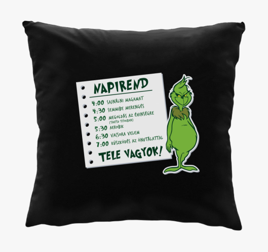 Grincs napirend blazina