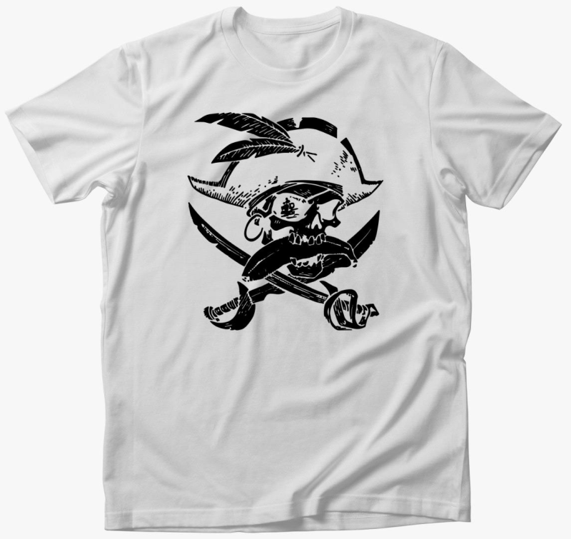 Pirate skull silhouette majica