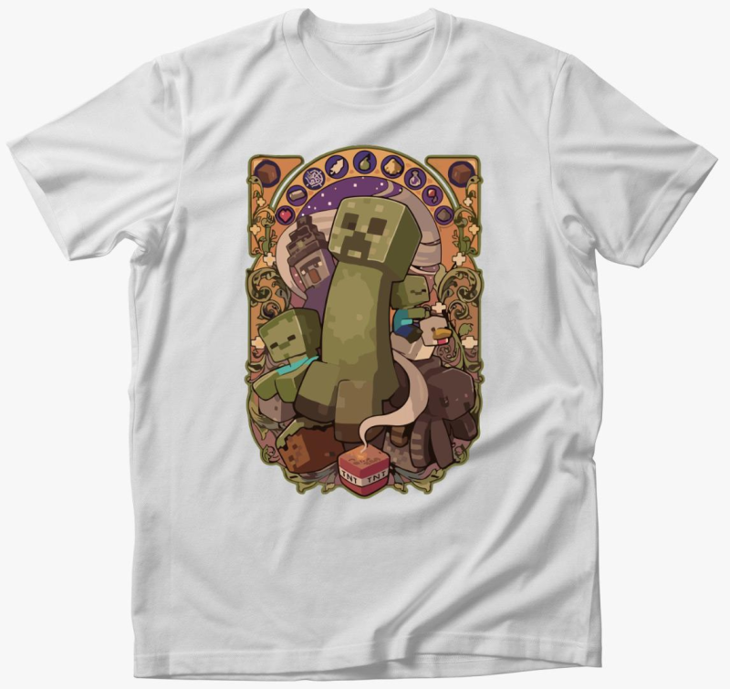 Minecraft zombi tnt majica