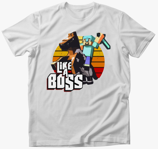 Minecraft Like boss majica