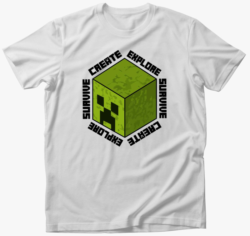 Minecraft create explore survive majica