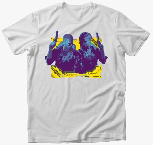 Cyberpunk characters majica