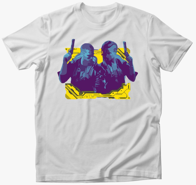 Cyberpunk characters majica