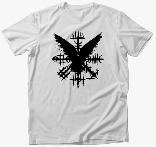 Black Grunge Raven Viking Symb...