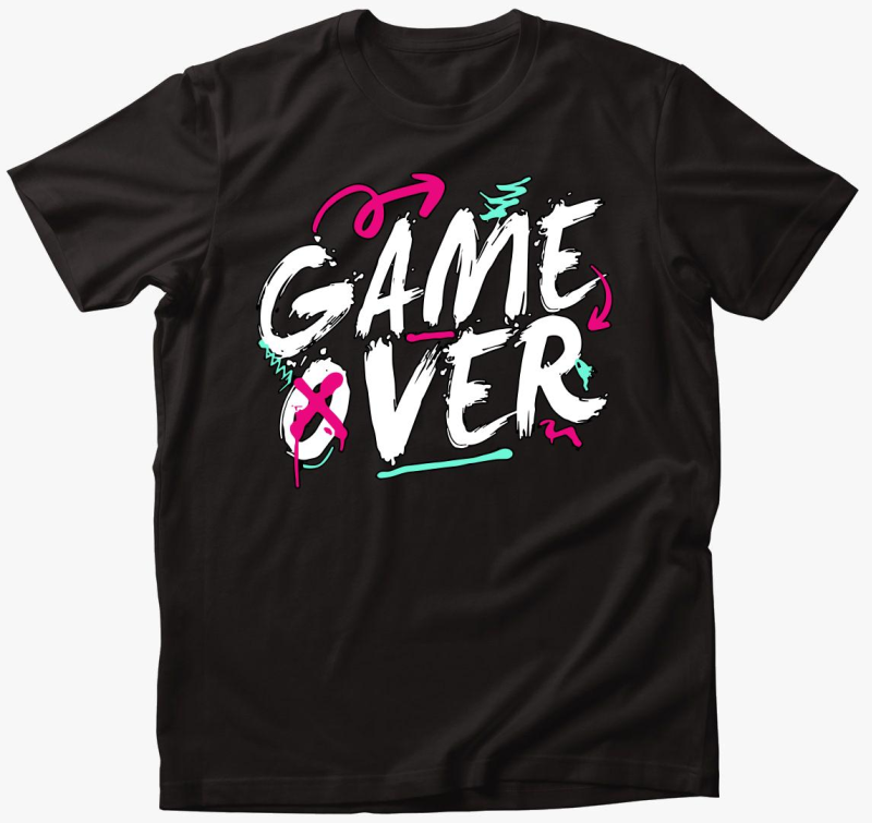 GameOver feliratos majica