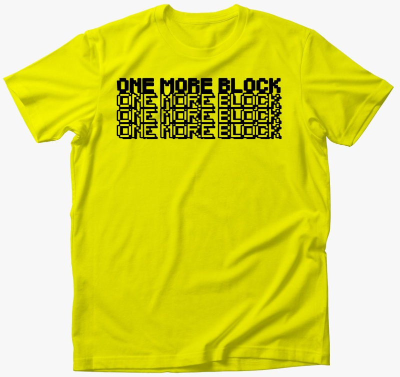 Minecraft one more block majica