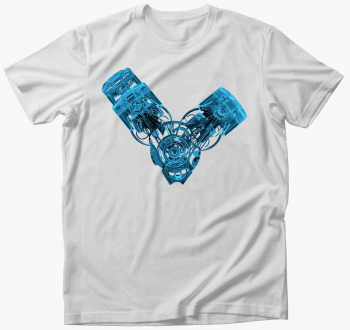 Modra V motor majica