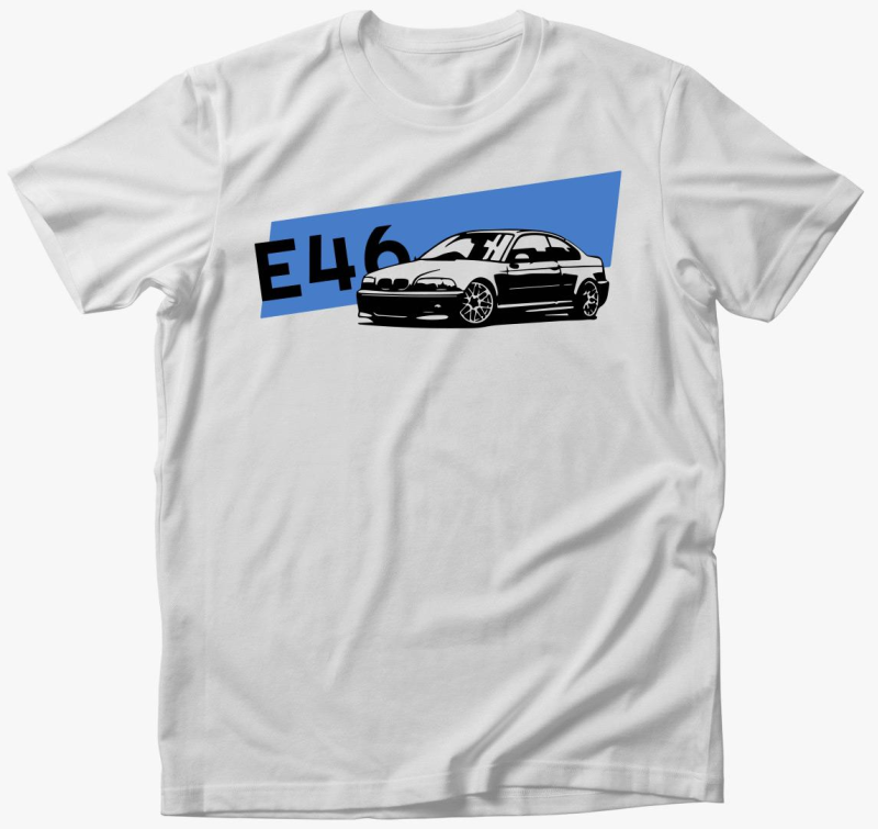 BMW E46 feliratos majica