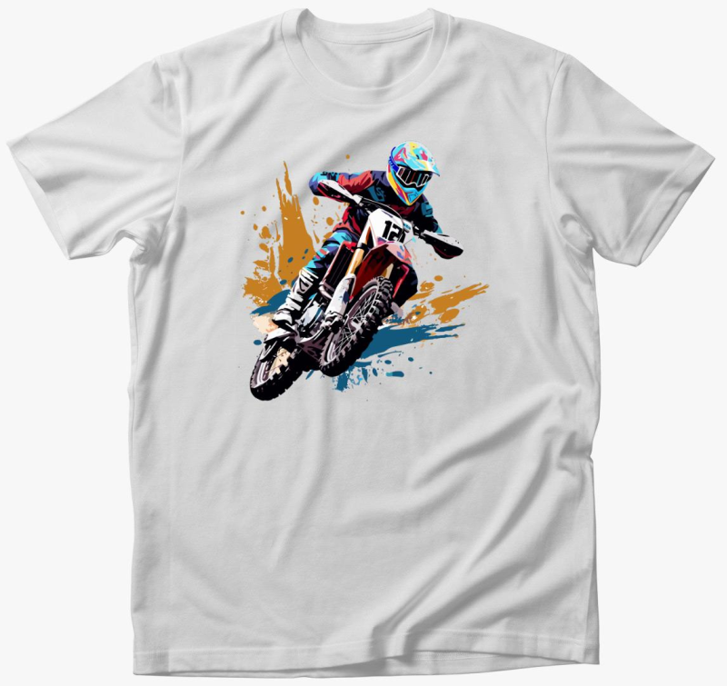 Szines motoros majica