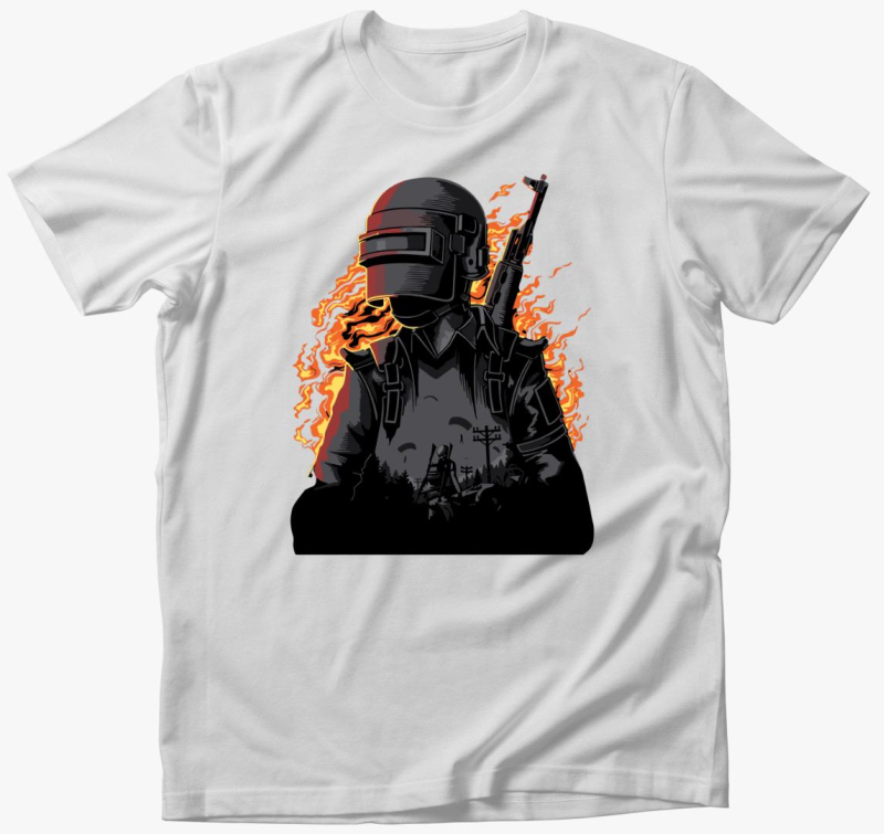 Pubg character fire majica