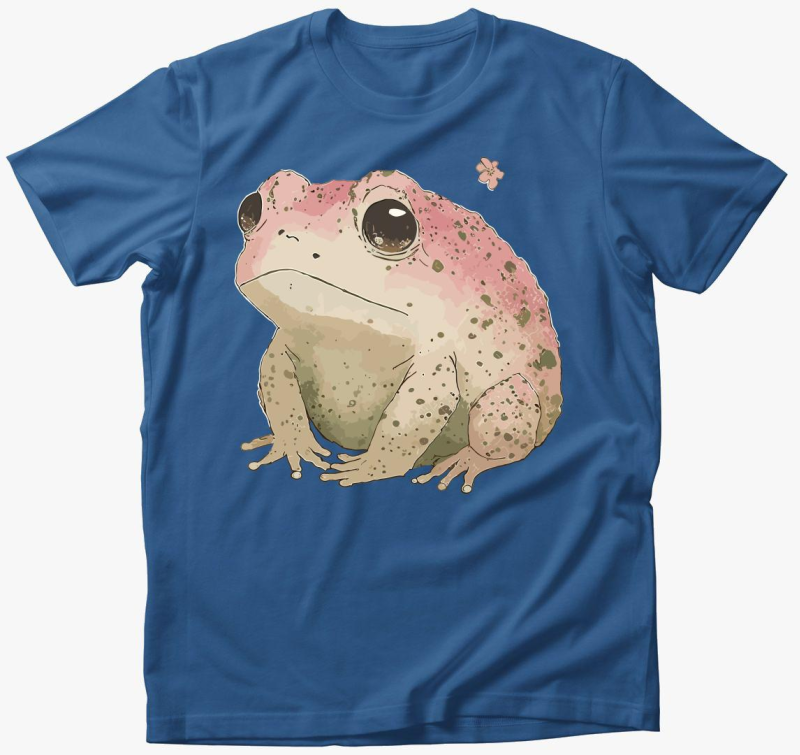 Sad pink frog majica