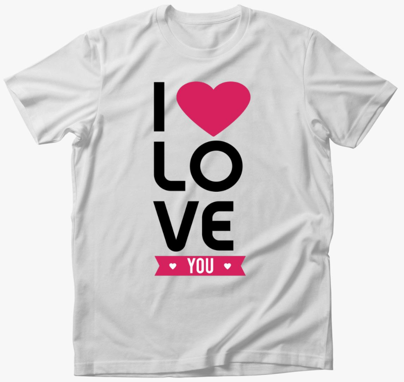 ILoveYou felirat majica