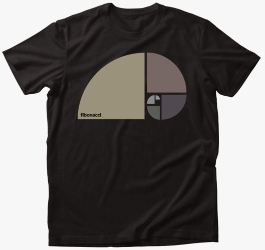 Fibonacci design majica