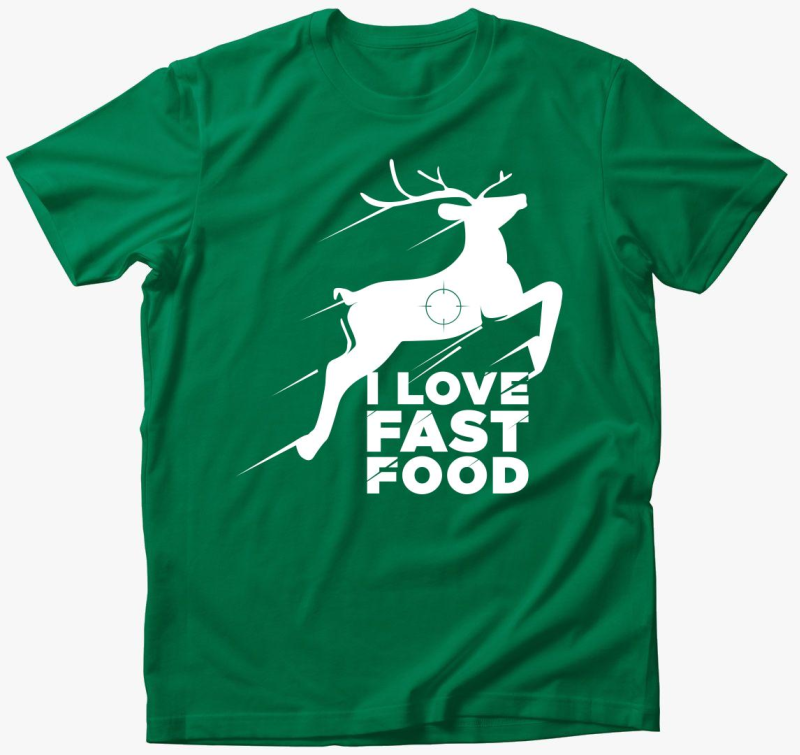 I love fast food szeretem gyors smešno majica