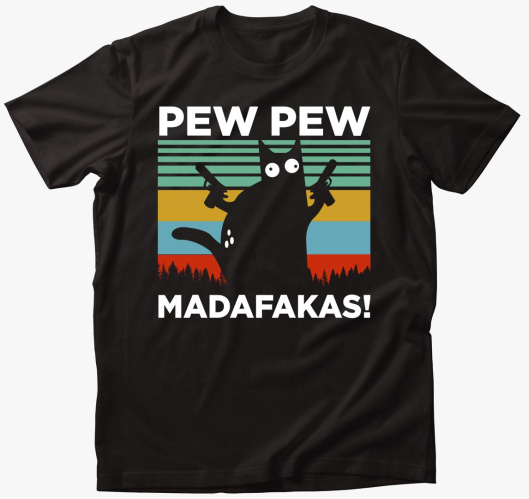 Macska Pew Pew smešno majica