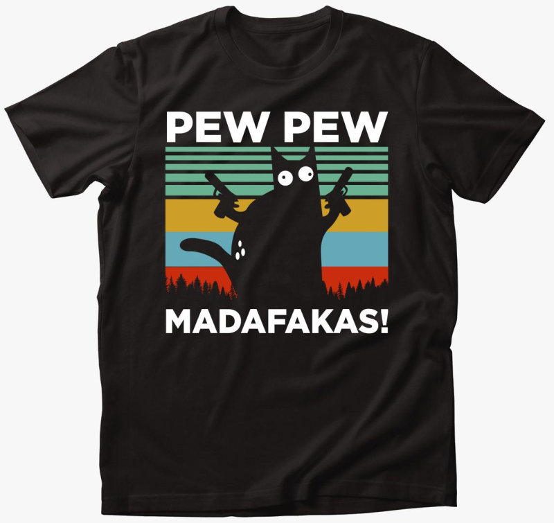 Macska Pew Pew smešno majica