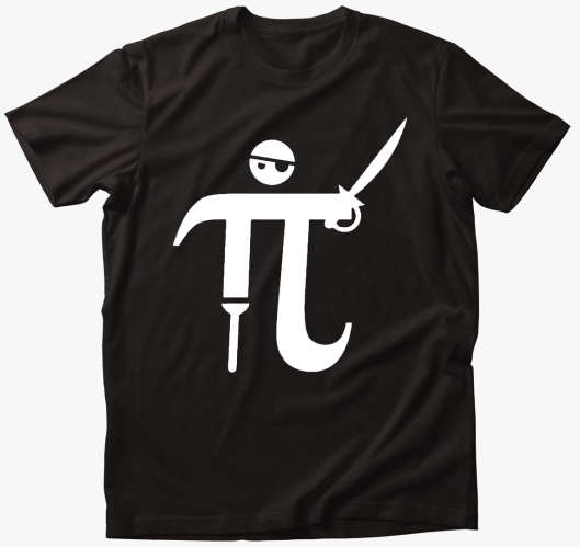 Pirate Pi smešno majica