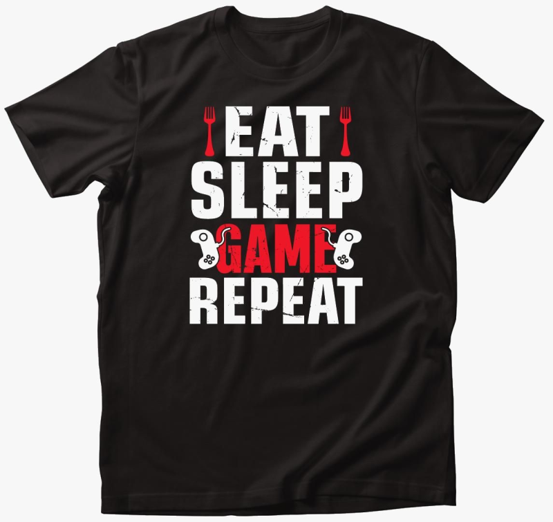 Eat sleep game repeat gamereknek majica