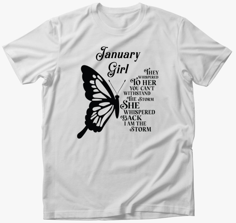January Girl Butterfly majica