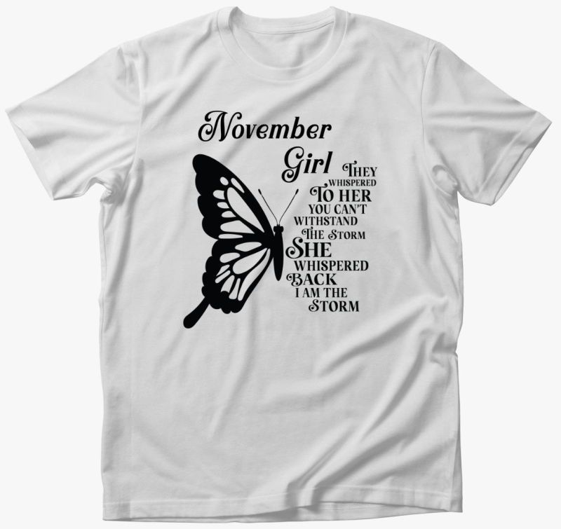 November Girl Butterfly majica