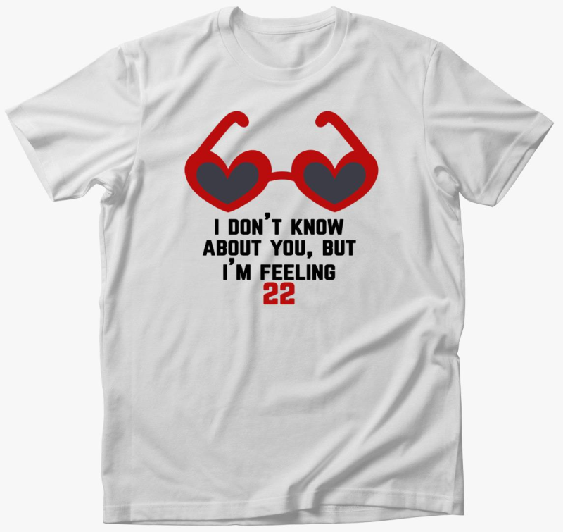 22 red heart majica
