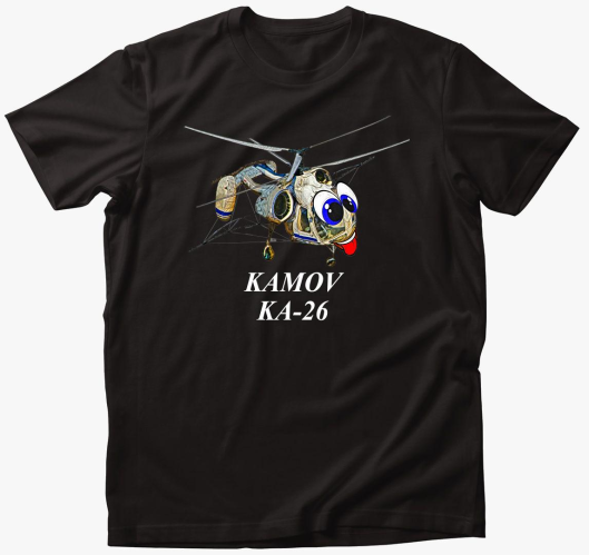 Ka-26 bela felirattal majica