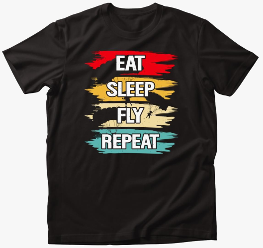 Eat sleep fly repeat majica