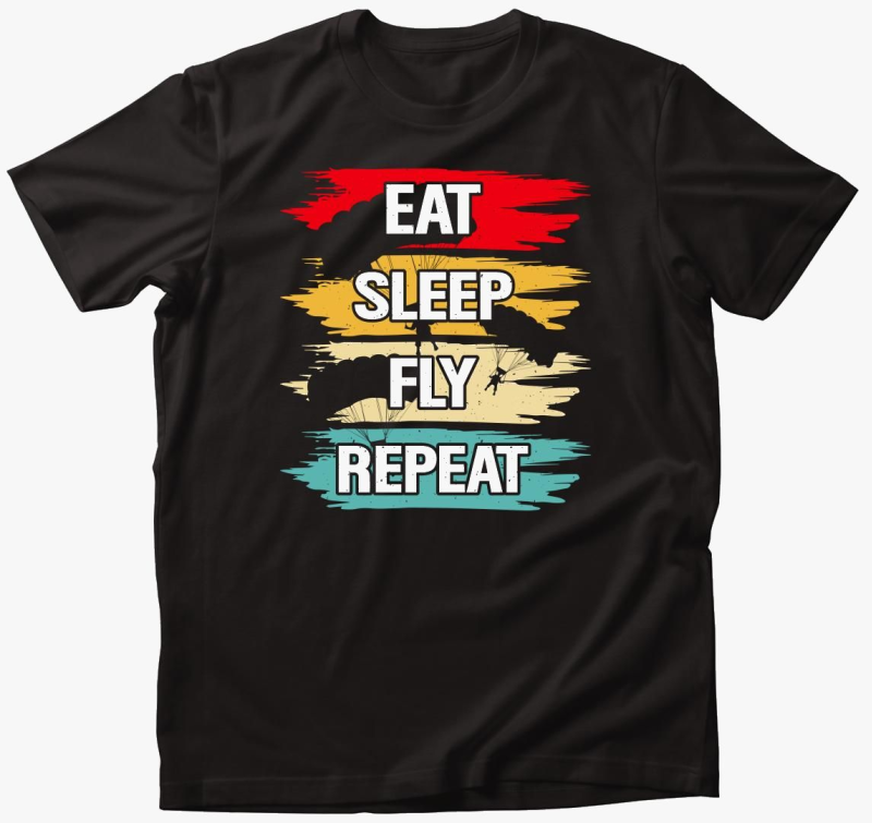 Eat sleep fly repeat majica