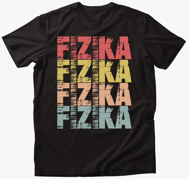 Fizika feliratos majica