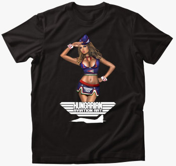 Pin Up Girl bela felirattal majica