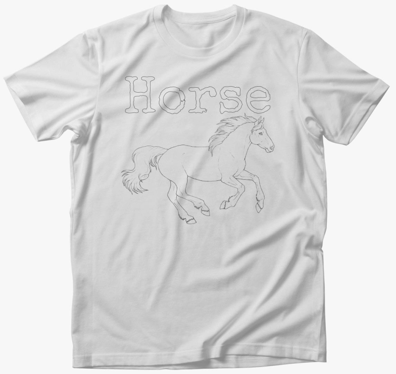 Horse feliratos majica