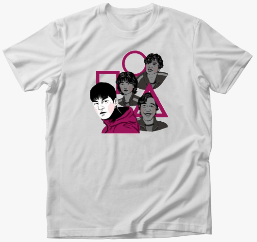 Squid Game karakterek majica