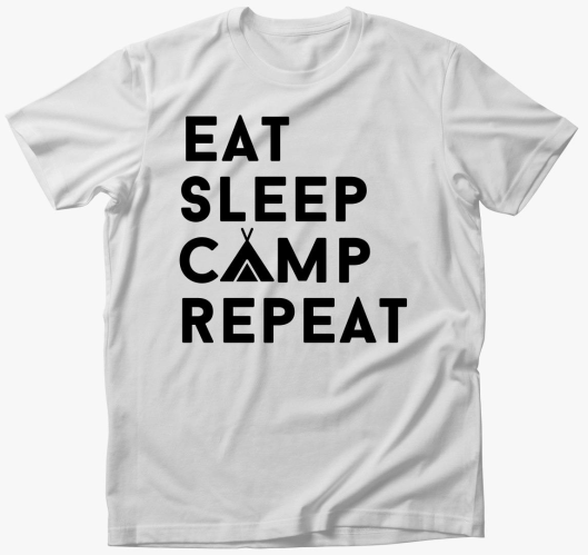 Kemping majica, eat, sleep cam...