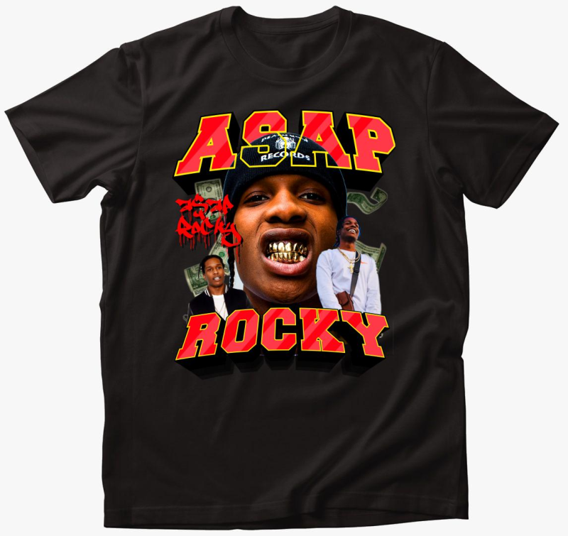 ASAP Rocky aranyfog majica