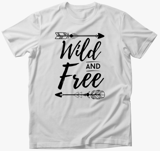 Wild and Free majica - črna mi...