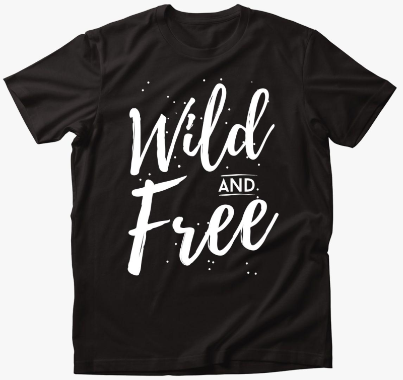 Wild and Free majica - bela minta