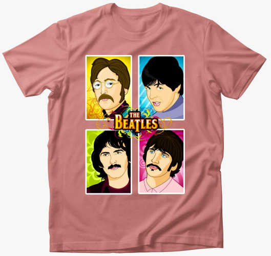 The Beatles rajzolt majica