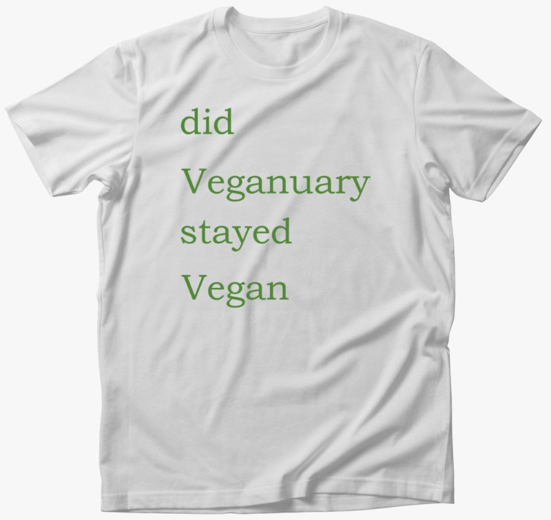 Did Veganuary (zelena majica